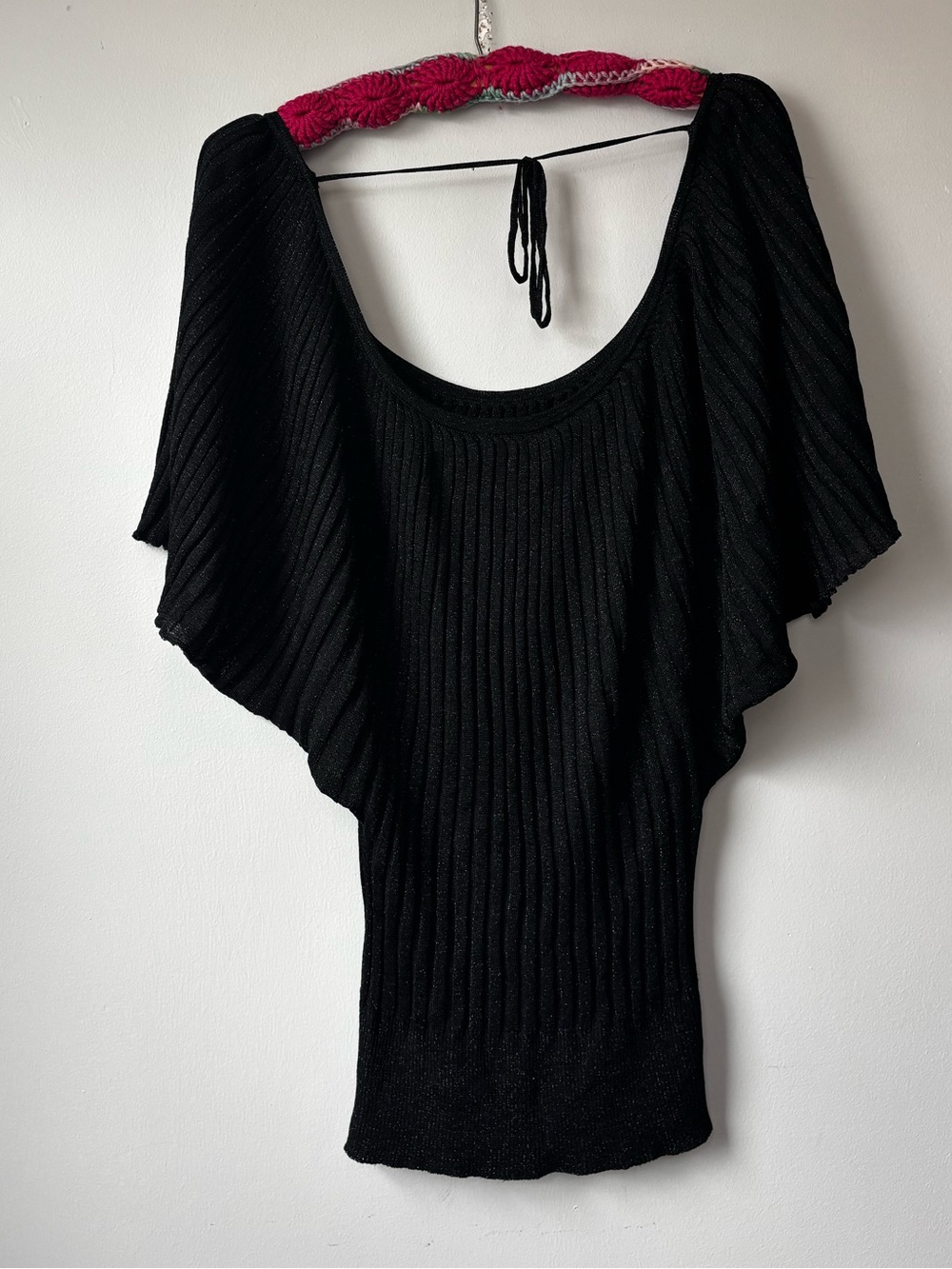 Bebe Ribbed Batwing Tunic Top - Picture 4 of 4
